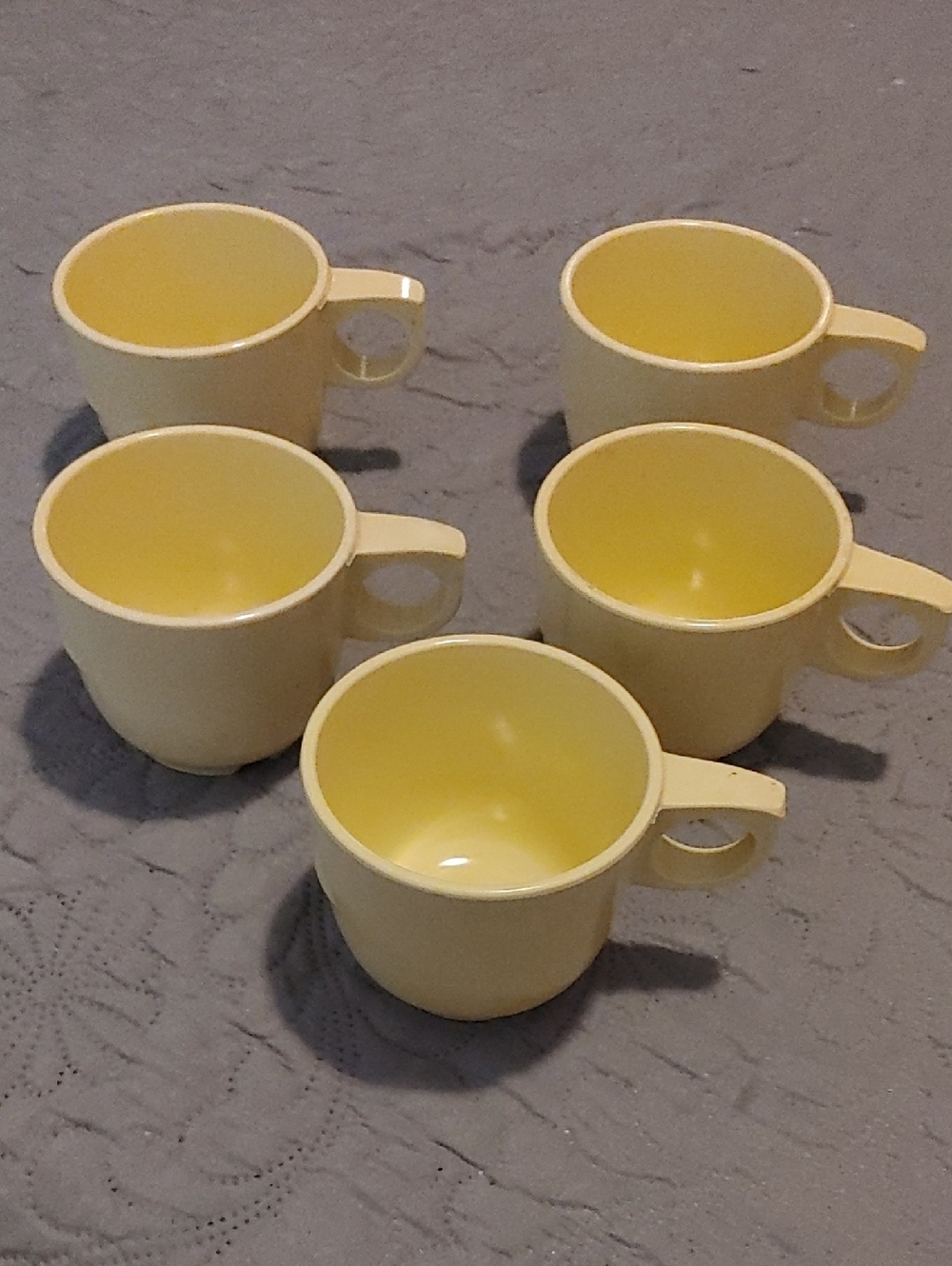 🇨🇦 Mistral Pale Yellow Stackable Coffee Cups - Set of 5
